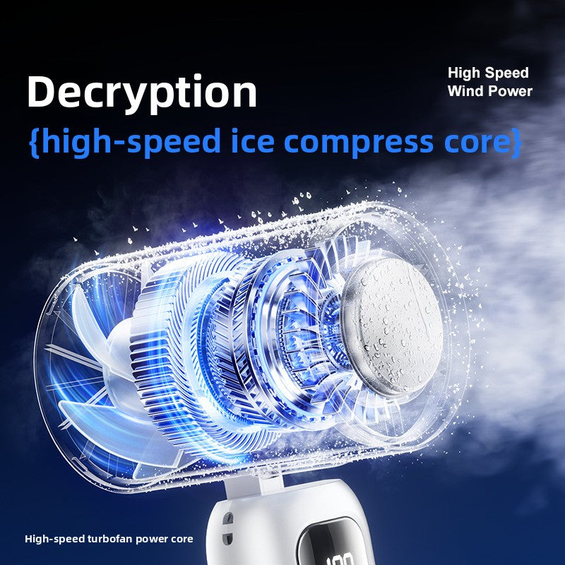 High-Speed Ice-Cooling Handheld Fan