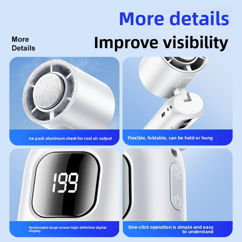 High-Speed Ice-Cooling Handheld Fan