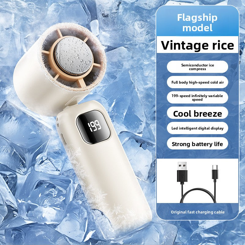 High-Speed Ice-Cooling Handheld Fan